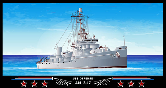 USS Defense AM-317 Art Print