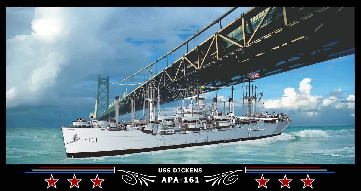 USS Dickens APA-161 Art Print