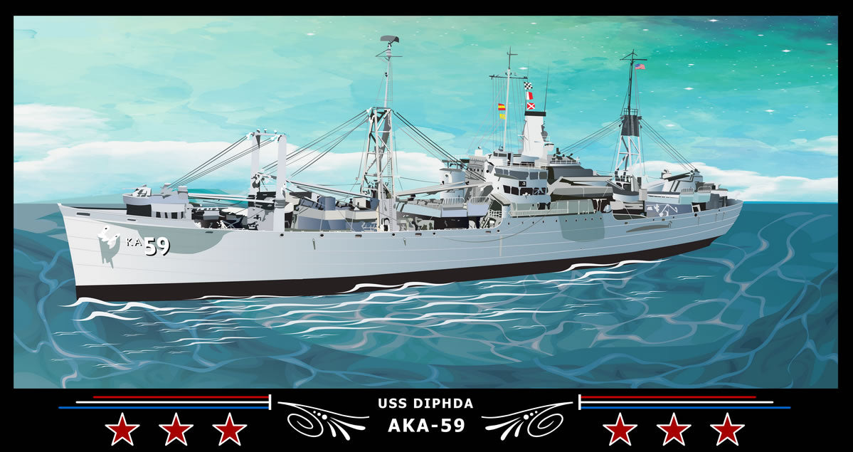 USS Diphda AKA-59 Art Print