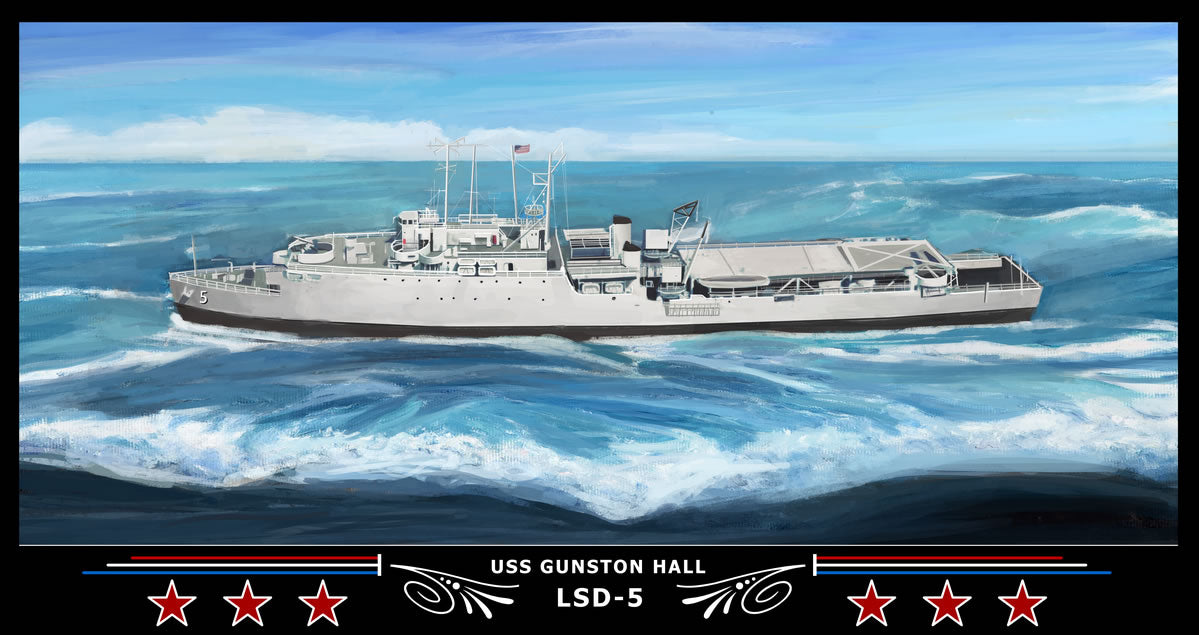 USS Gunston Hall LSD-5 Art Print