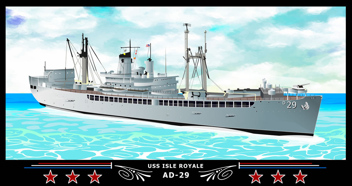 USS Isle Royale AD-29 Art Print