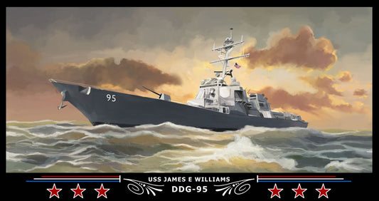 USS James E Williams DDG-95 Art Print