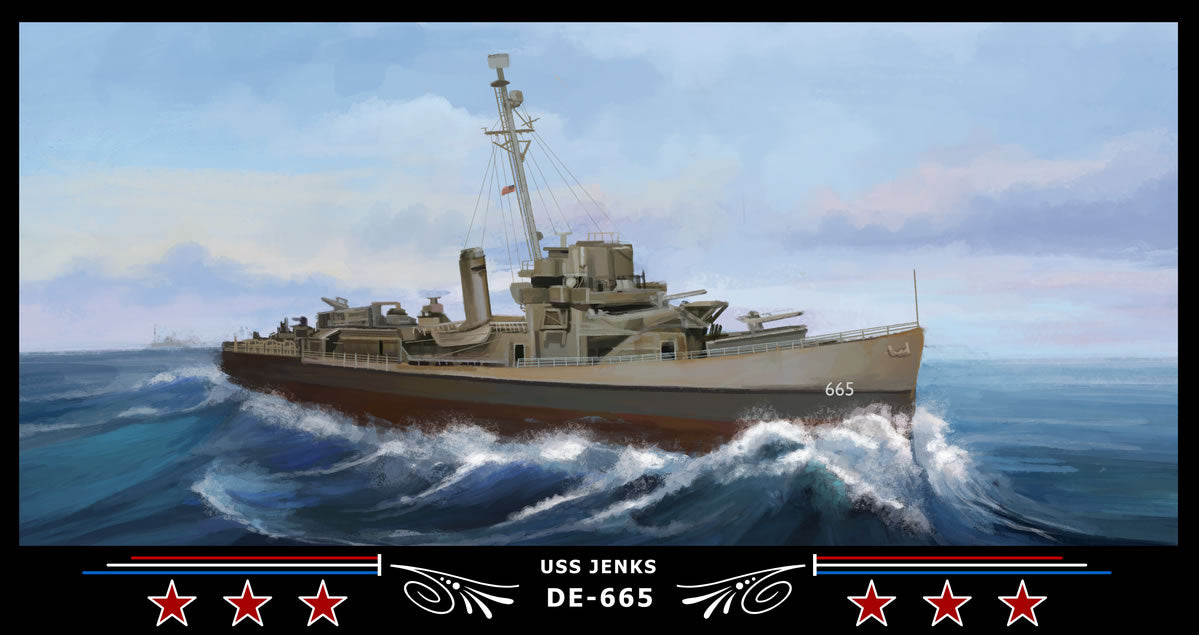 USS Jenks DE-665 Art Print