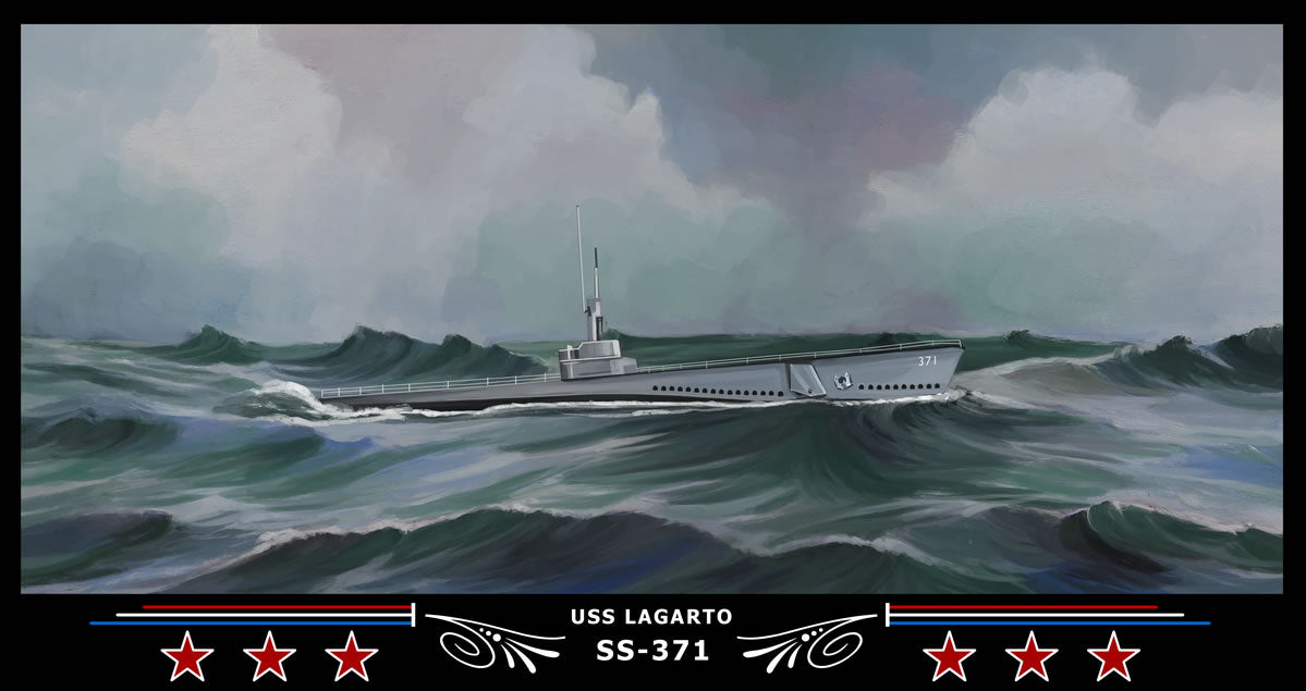 USS LAGARTO SS-371 Art Print