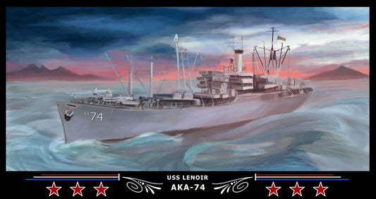 USS Lenoir AKA-74 Art Print