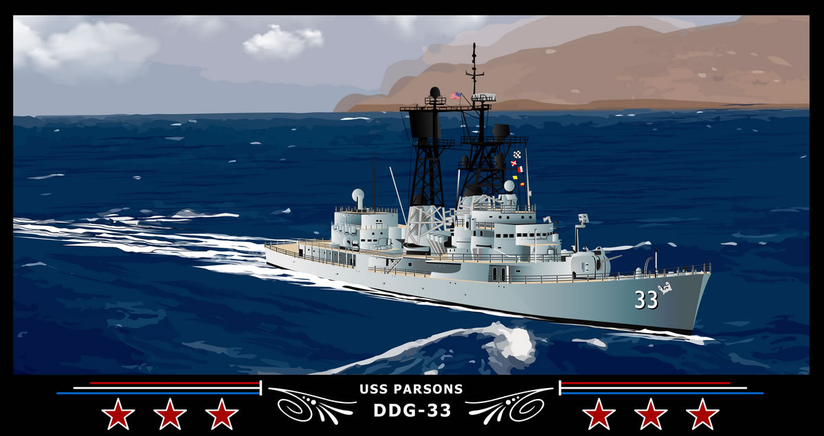 USS Parsons DDG-33 Art Print