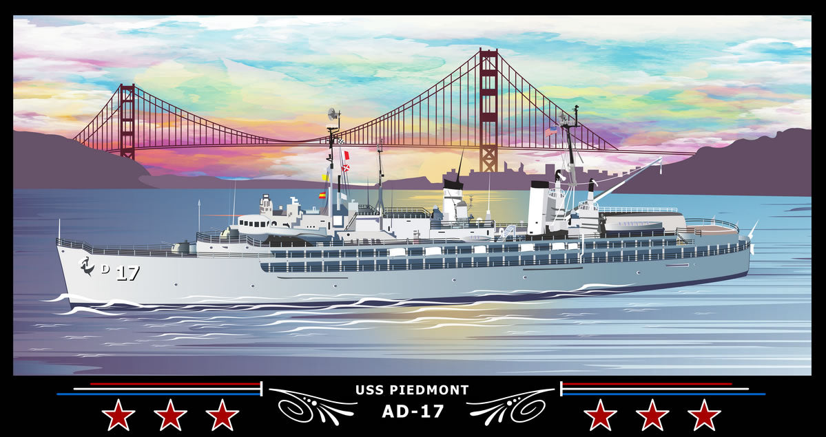 USS Piedmont AD-17 Art Print