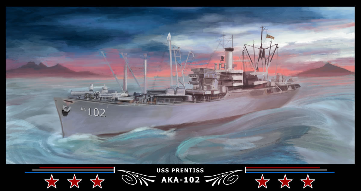 USS Prentiss AKA-102 Art Print