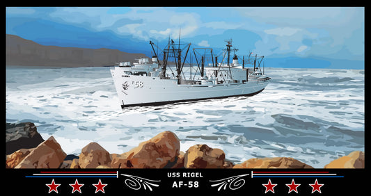 USS Rigel AF-58 Art Print