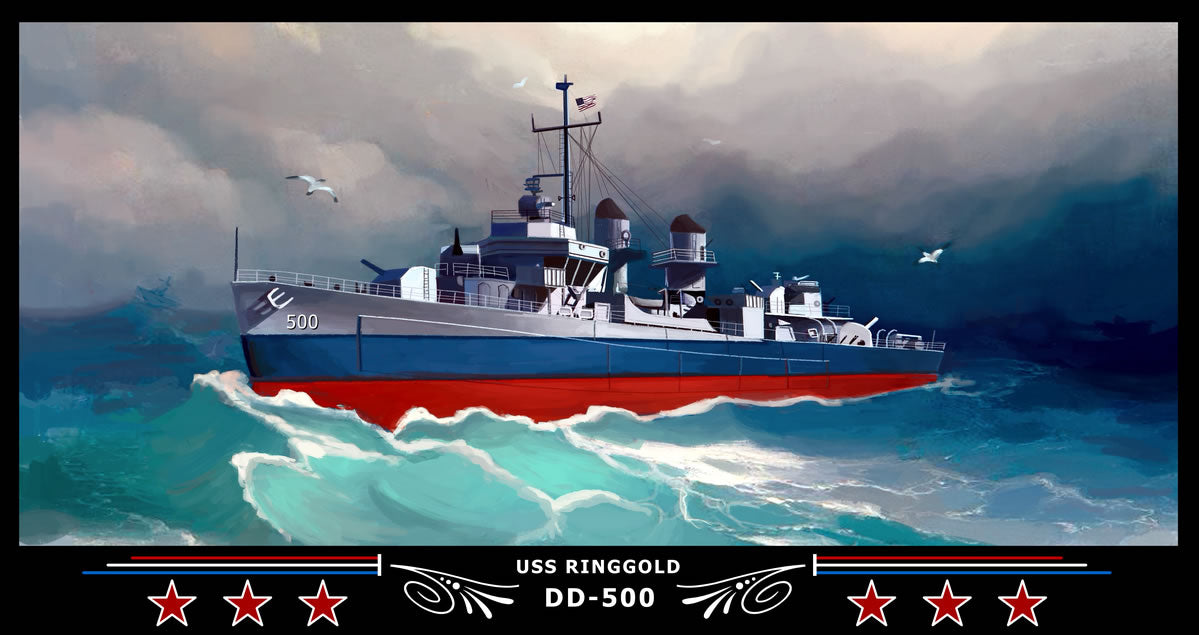 USS Ringgold DD-500 Art Print