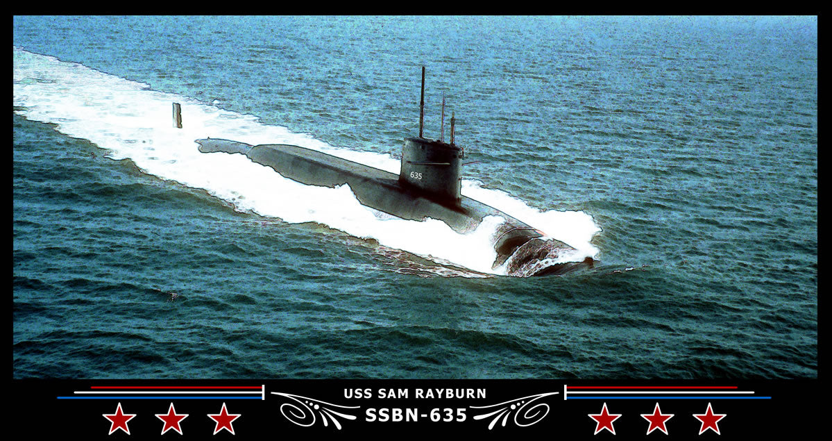 USS Sam Rayburn SSBN-635 Art Print – Navy Emporium