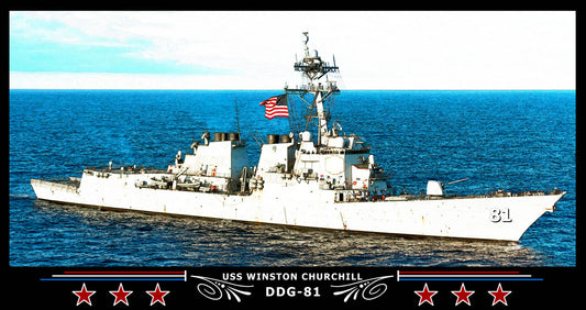 USS Winston Churchill DDG-81 Art Print