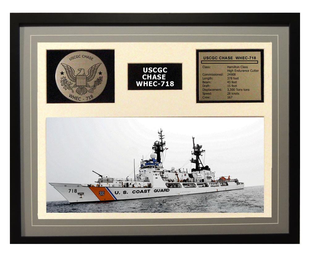 USCGC Chase WHEC-718 Framed Coast Guard Ship Display