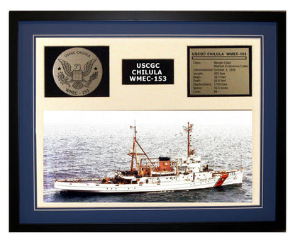 USCGC Chilula WMEC-153 Framed Coast Guard Ship Display Blue