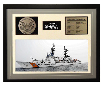 USCGC Gallatin WHEC-721 Framed Coast Guard Ship Display