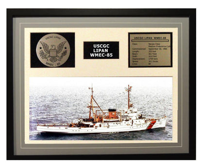 USCGC Lipan WMEC-85 Framed Coast Guard Ship Display