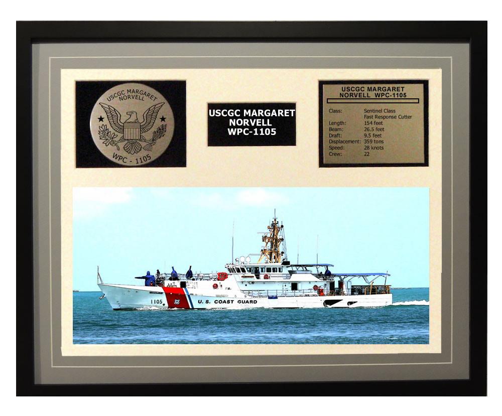 USCGC Margaret Norvell WPC-1105 Framed Coast Guard Ship Display