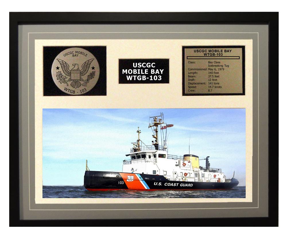 USCGC Mobile Bay WTGB-103 Framed Coast Guard Ship Display