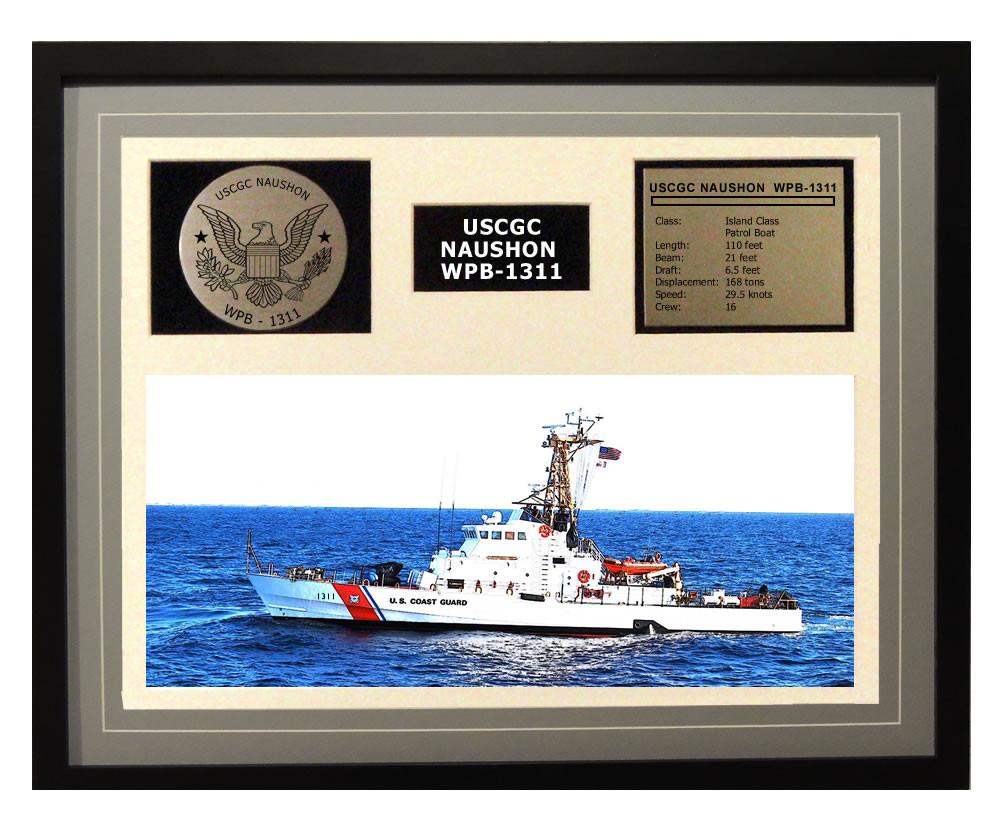USCGC Naushon WPB-1311 Framed Coast Guard Ship Display
