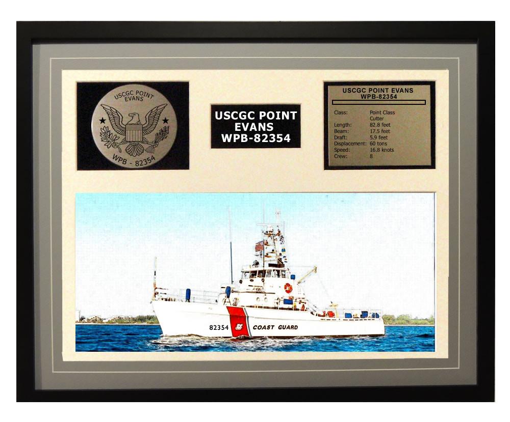 USCGC Point Evans WPB-82354 Framed Coast Guard Ship Display