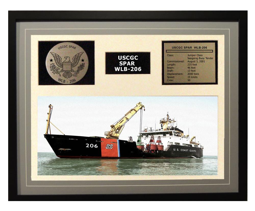 USCGC Spar WLB-206 Framed Coast Guard Ship Display